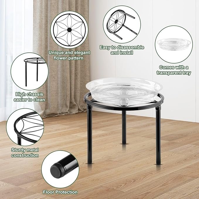 4 Packs 9 inches Metal Plant Stand-5