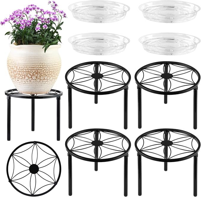 4 Packs 9 inches Metal Plant Stand