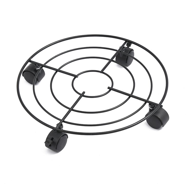 Stylish Metal Plant Mover with Wheels - Smoothly Transport Your Potted Plants